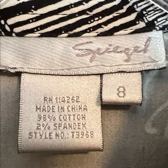 Vintage Spiegel Black and White Architectural Print Shirt Dress - Picture 2 of 5